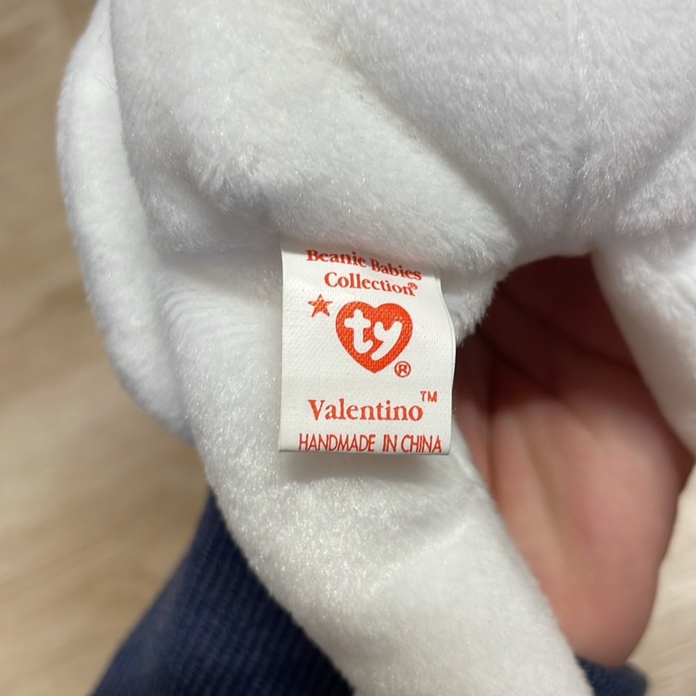 Ty 4058 Valentino Bear Beanie Baby 1993/1994 Brown Nose! Errors. - Picture 2 of 10